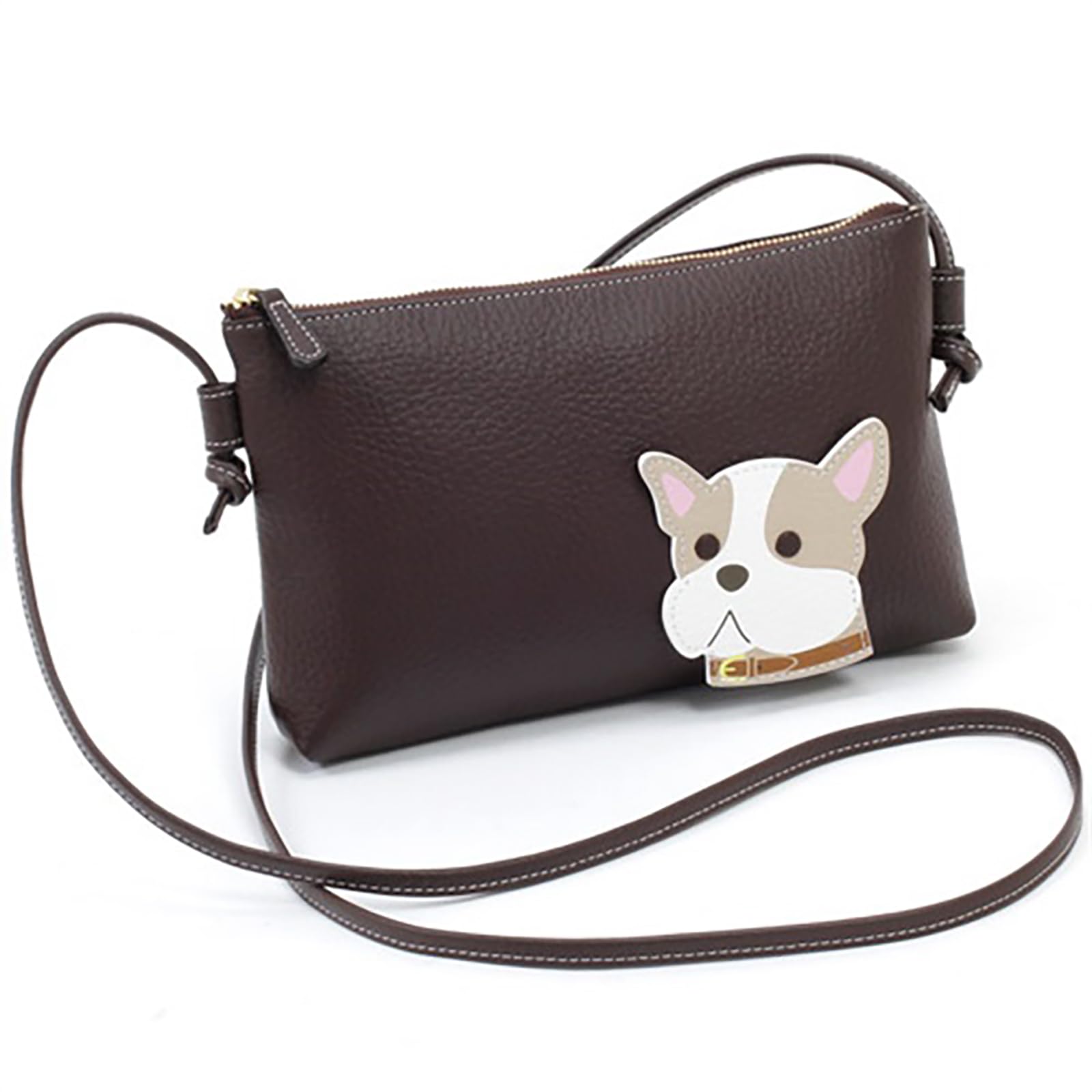 Женская сумка-кроссбоди Kitamura Dog P-0668 Цвет: Шоколад (Французский бульдог) [Коричневый] 62623 Один размер