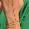 Simple Personality Gold Color Multi-layered Round Bead Chain Finger Bracelets for Women Temperament Trend Jewelry Accessory Gift