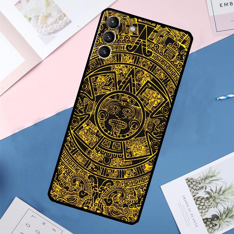Mayan Calendar Case For Samsung Galaxy S25 Ultra S21 S22 S23 S24 Ultra S9 S10 Plus S20 FE S25 FE Back Cover