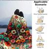 1pc Floral Fantasy Blanket, Lightweight Flannel Throw Blanket For Sofa, Bed, Travel, Camping, Living Room, Office104