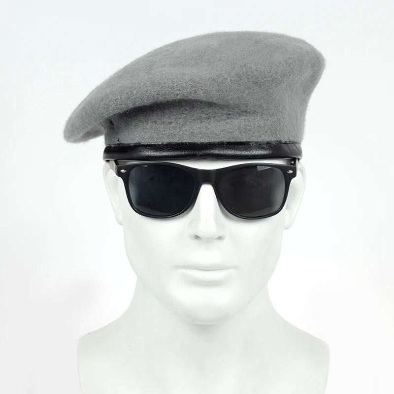 Mode Tienkleurige Effen Baretmuts Mode Casual Hoed Herfst En Winter Warme Hoeden Hip Hop Buiten Warm Houden Petten gray