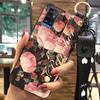 Kickstand Durable Phone Case For ZTE Blade A71/Optus X Swift 5G Back Cover Soft case Flower Fashion Design Lanyard Ring