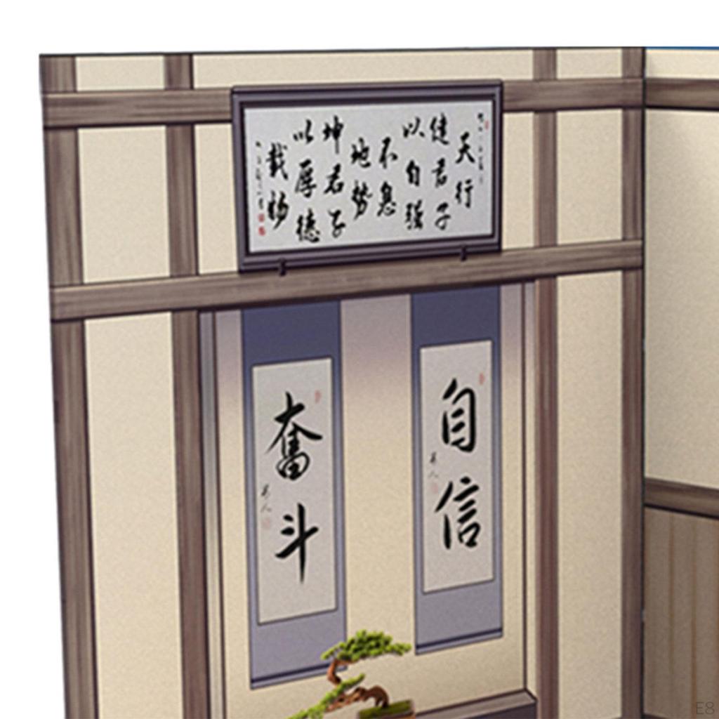 1/12 Display Backdrop Organizer Decoration Japanese Stylish Scene Showcase for Action Figures