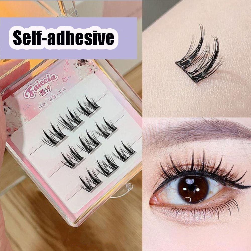 Press On Segmented Eyelashes Natural Long Individual Eyelash  DIY Eyelash Extension