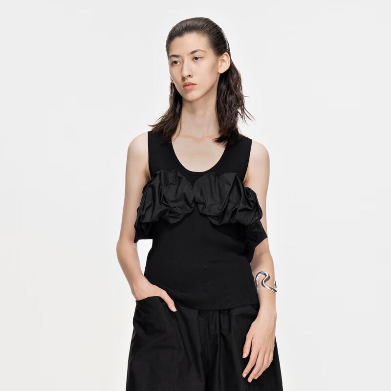 

Женский трикотажный топ-майка JNBY облегающего кроя с круглым вырезом XL