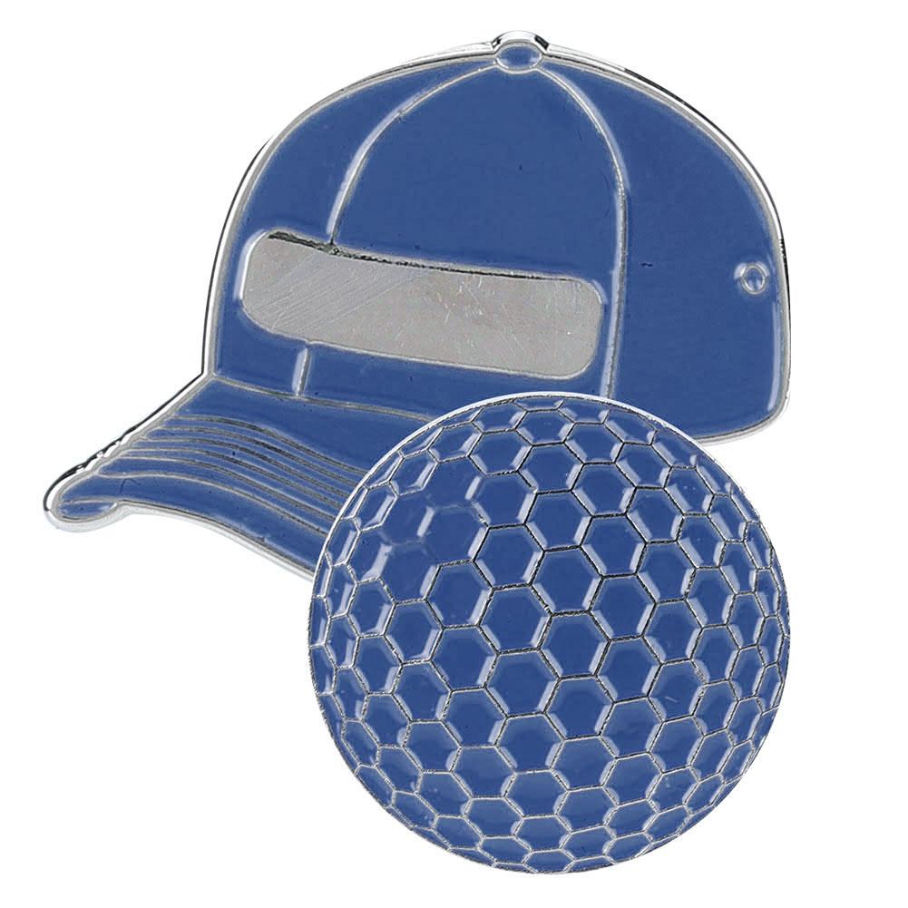 Durable Outdoor Metal Magnetic Golf Ball Mark with Hat Clip Golfer Accessory(blue Hat)