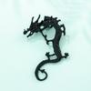 Dragon Modern Chinese Earrings In Gold Silver Black Trendy Animal Jewelry Zodiac