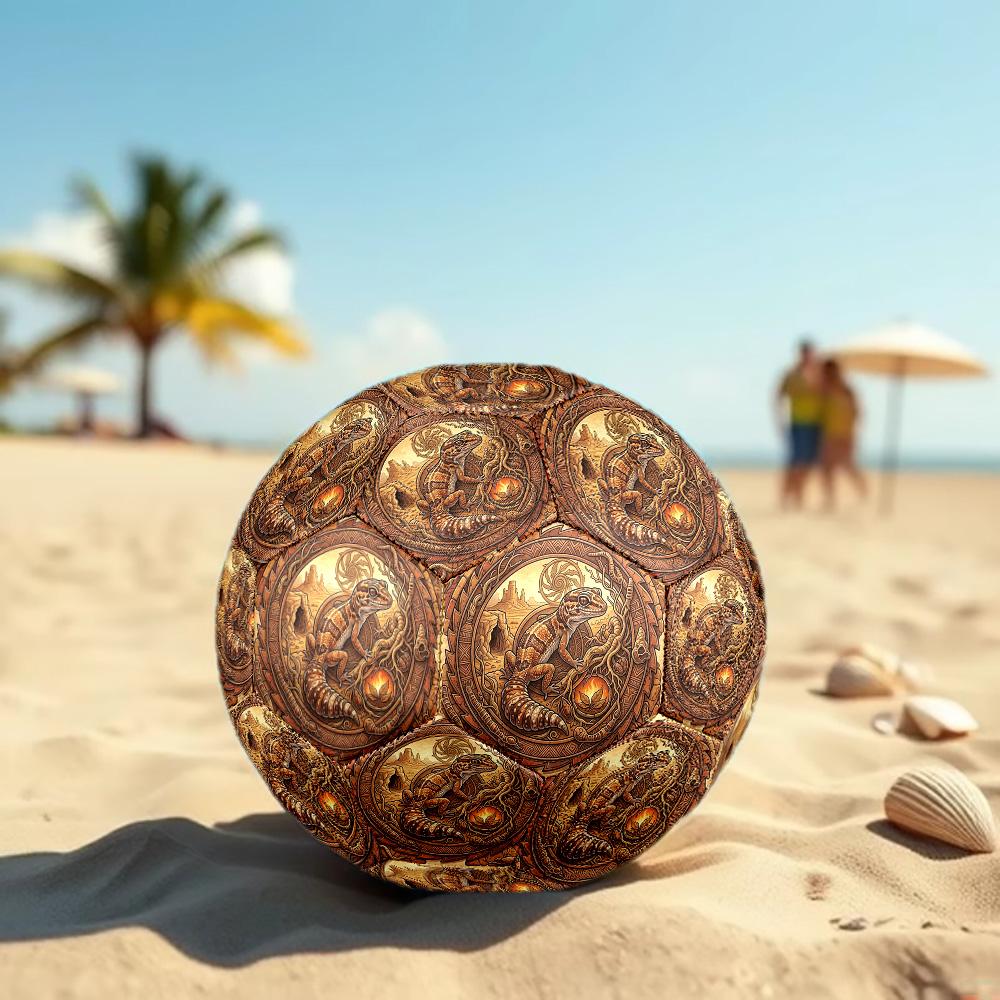 Desert Lizard Mythology Round Football Size 5 Adult Ball Suitable for Training Matches and Outdoor Team.