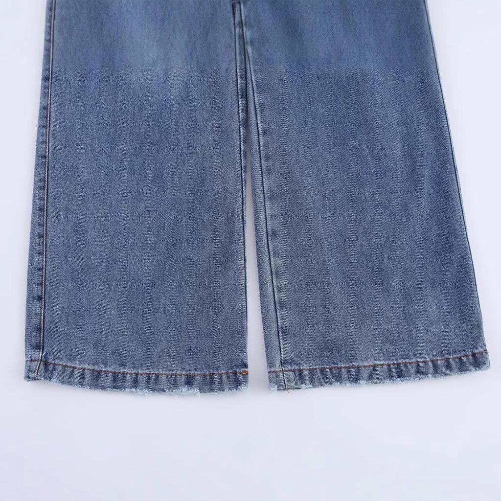 Spring 2025 Women's European & American Style Mid-Waist Loose Jeans