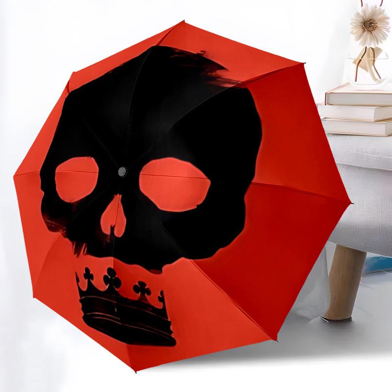 

1pc Skull Crown Automatic Open/Close Umbrella - Compact Travel Umbrella, Gift for Birthday, Holiday yy260106043