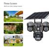 AOV Solar Monitor Home All-day Recording 4g Three-screen Solar Camera CCTV