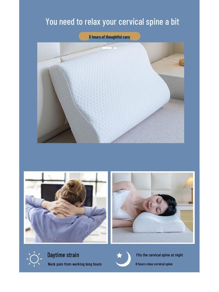 Mimi Sleep Wave Curve Memory Foam Cervical Pillow