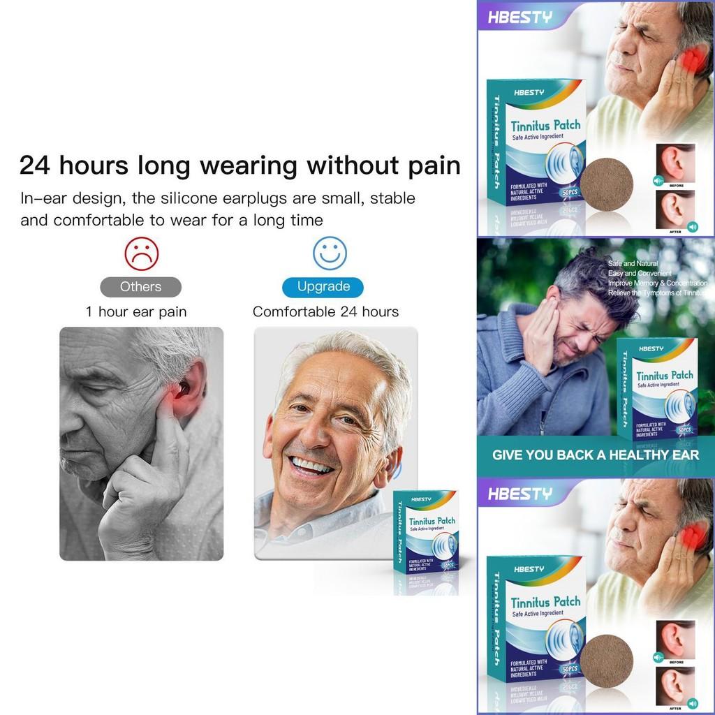 Ear Hbesty Acupressure Therapy Patches For Seniors Natural Herbal Aromatherapy For Tinnitus Relief And Hearing Clarity Count 50