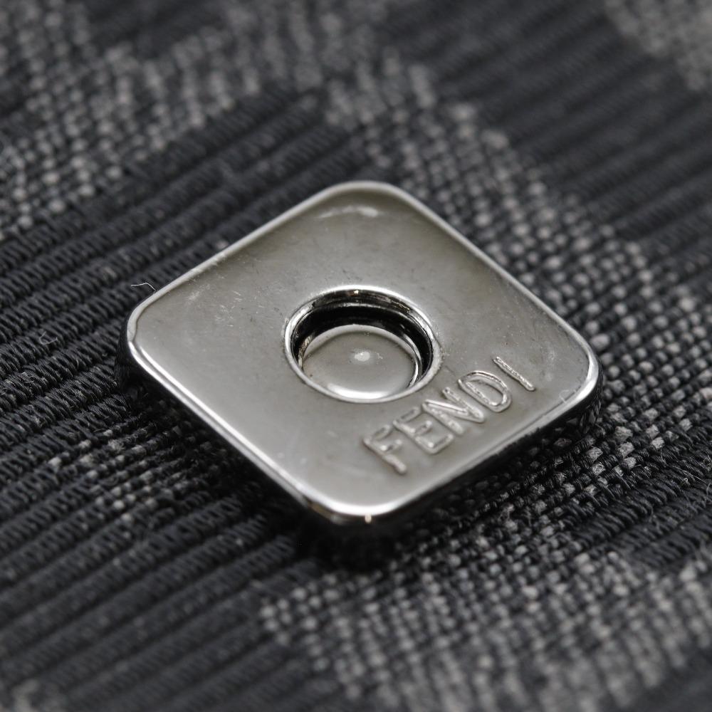 FENDI Marsupio Baguette Shoulder Bag 7M0295 3WAY clutch black Nylon canvas/leather mens Used