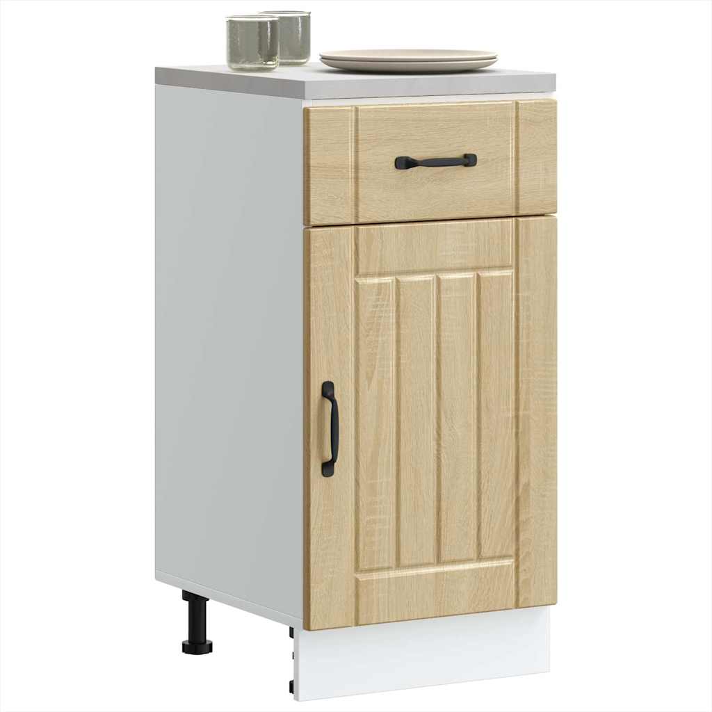 Lucca Kitchen Base Cabinet In Sonoma Oak Particleboard