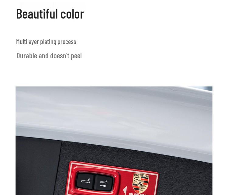 Porsche Elektrische Heckklappe Warnaufkleber