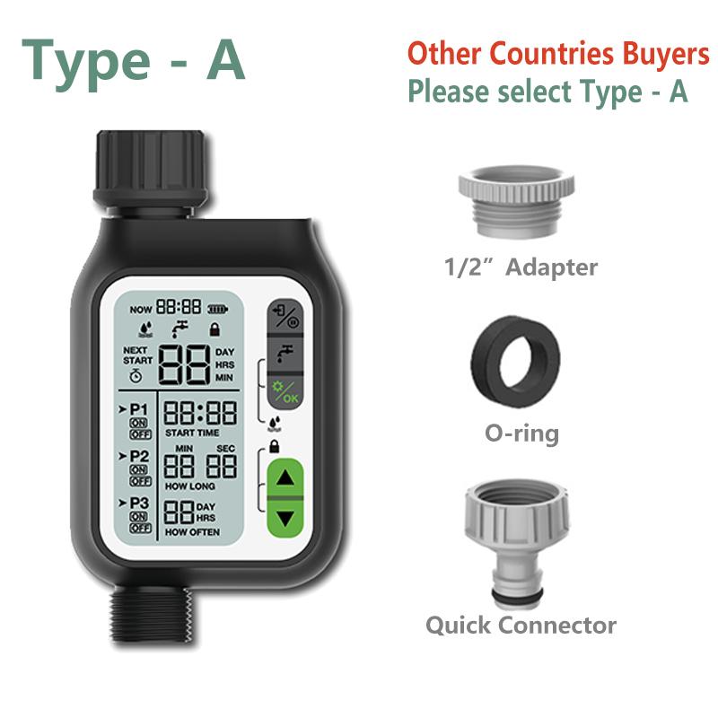 Eshico Irrigation Water Timer Garden Drip Accessories Sprinkler Timer Program Set Smart Rain Sensor All Season Outdoor Use