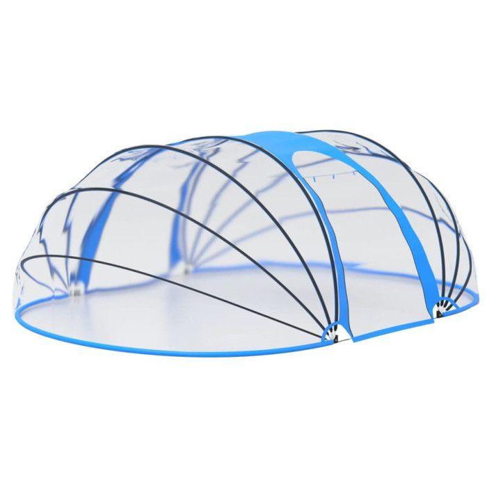Dôme de piscine ovale - vidaXL - PVC et fibre de verre - Protection et réchauffement de l'eau