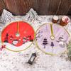Golden Edged Christmas Tree SkirtDelicate Gold Edged Tree Skirt Embellishment Elegant Christmas Tree Base Cover