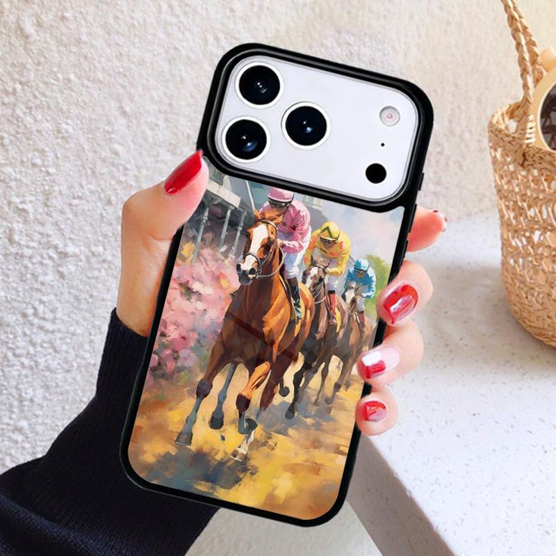 

Чехол для телефона с изображением скачек для iPhone 17 Air 16 15 14 13 12 11 Pro Max Plus iPhone 15