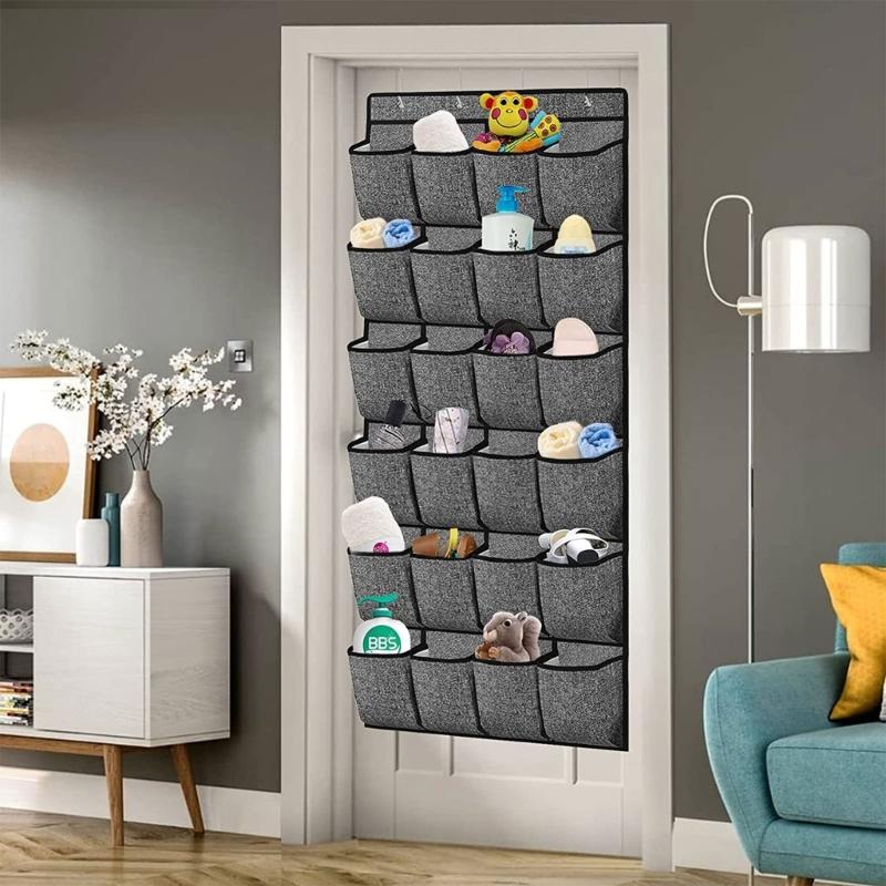 Versatile Door with 24 Pockets for Organizing Small Items Spaces Saving Storage Bag Sock Underwear X3UC