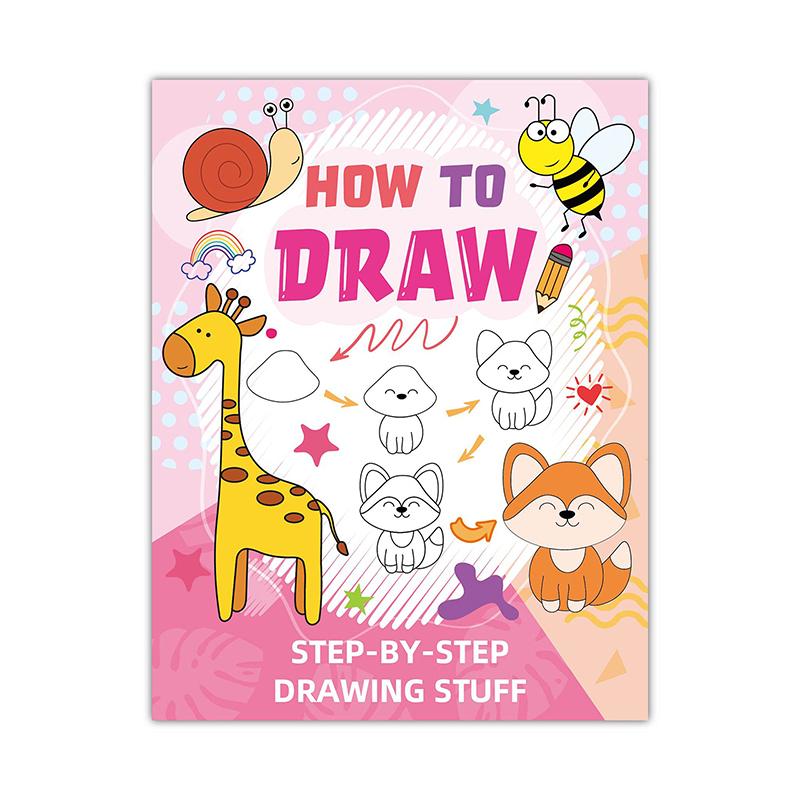 Cartoon Animal-Themed Fun Doodles Simple Sketch Drawing Book Educational Early Learning Coloring Book For Students