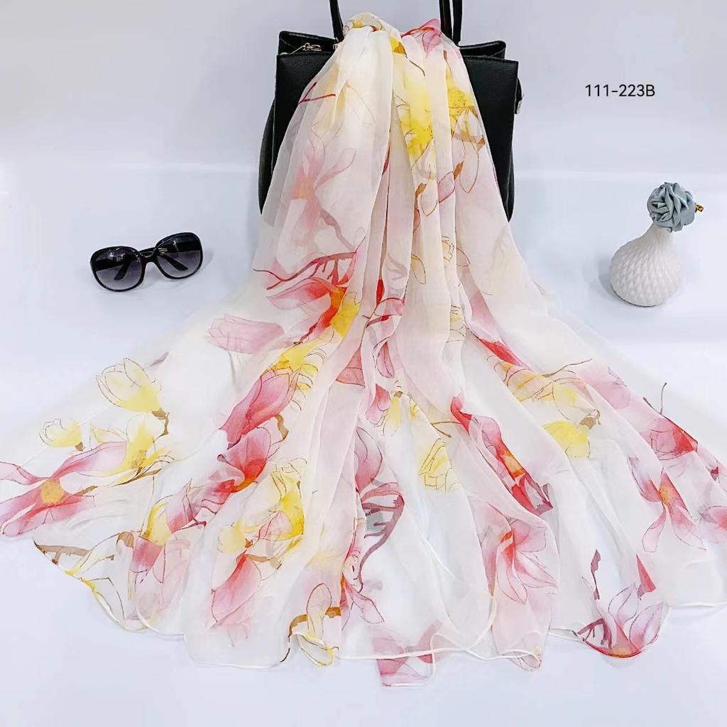 New Floral Bandanas Silk Scarf Women Headband Accessories Handkerchief Neckerchief Fashion Neck Scarfs Satin Ladies Foulard 2024