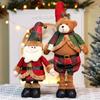 Snowman Stretchable Leg Christmas Doll Bear Santa Claus Stretch Doll Knitted Christmas Doll  Desk