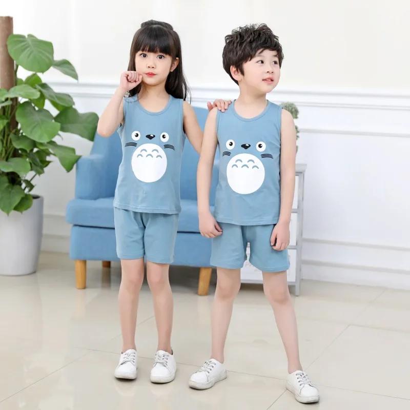 Boys Girl Kids Vest Cute Newborn Baby Waistcoat Jacket Summer Thin Vest Set Cotton Coat Warm Soft Children Vest Cartoon Clothing