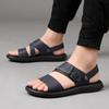FashionHihg Quality Leather New Sandals Summer Baotou Casual Man Slippers Comfortable Slip On Male Sandals Outdoor Trekking Sandales