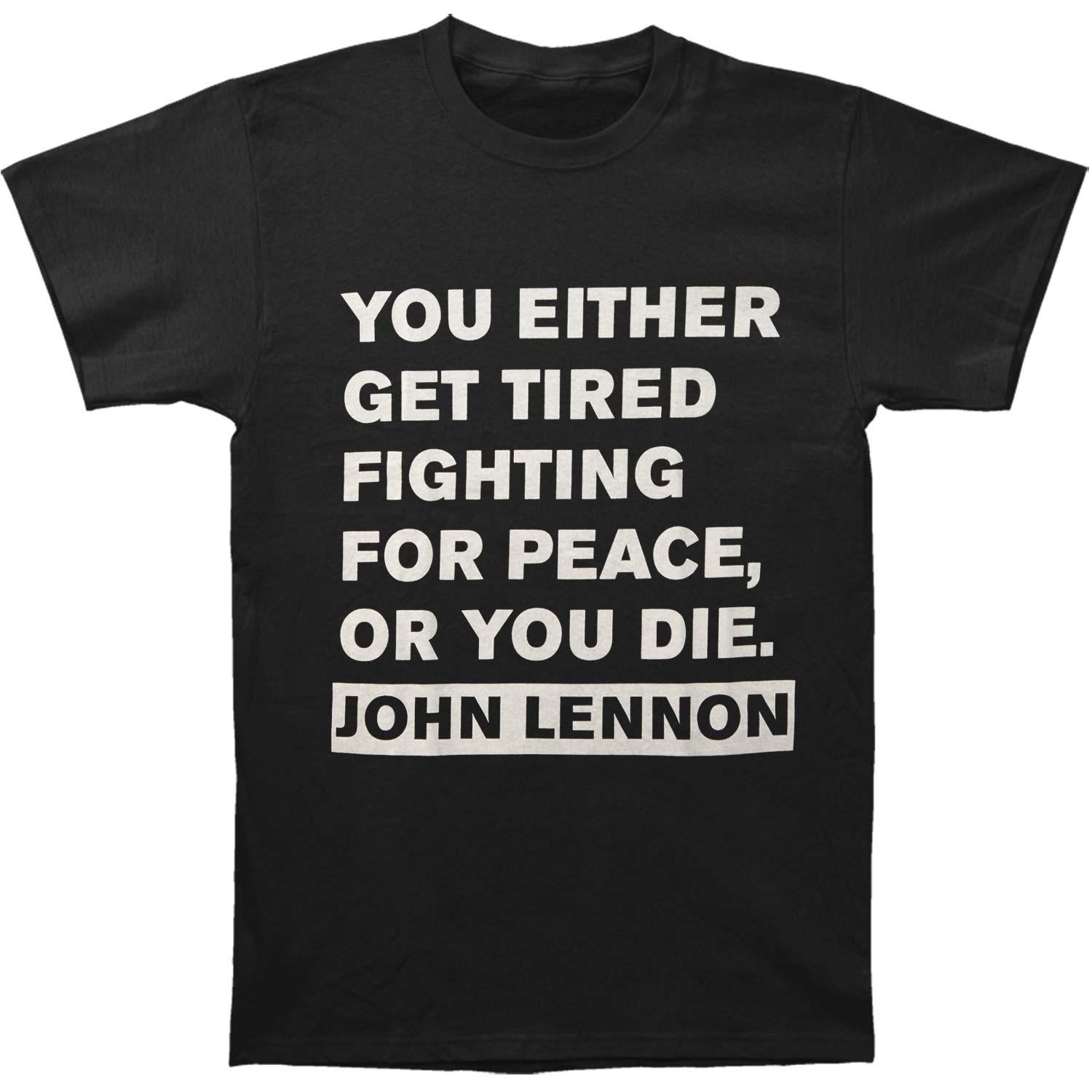 Men s John Lennon John Lennon Get Tired T-shirt X-Small Black 4XL