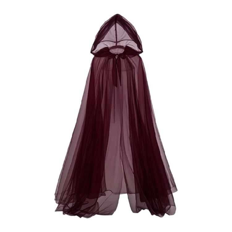 Mantelle Lunghe alla Moda Senza Maniche con Tulle Multistrato Rete Elegante Mantello per Eventi a Tema per Costumi Fantasy