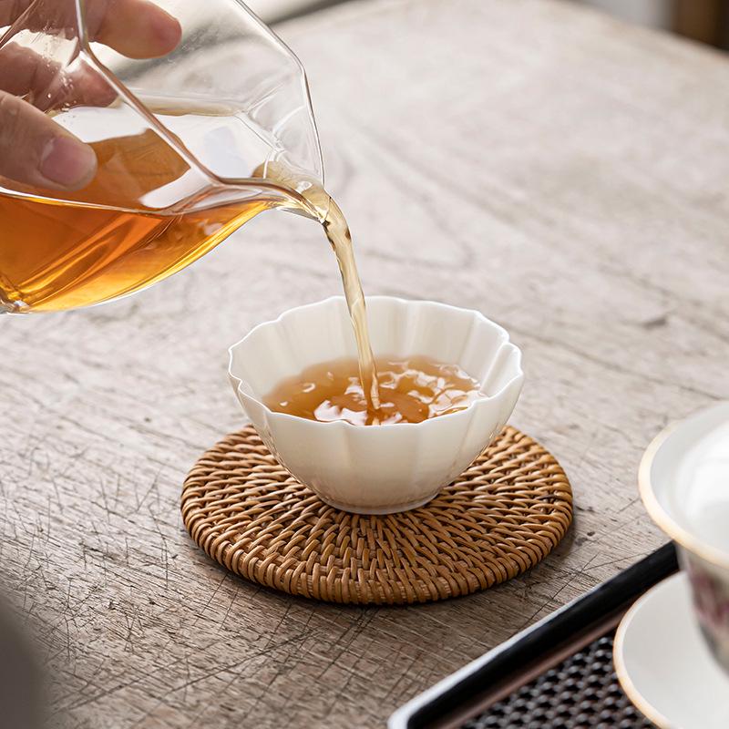 Jade White Porcelain Kung Fu Tea Cup - Master Ceramic Tea Tasting Cup