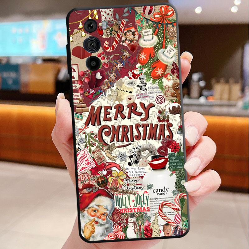 Christmas Art Phone Case For Motorola Edge 50 40 Pro 60 50 40 30 Ultra Neo Fusion Moto G Play G Stylus G Power G