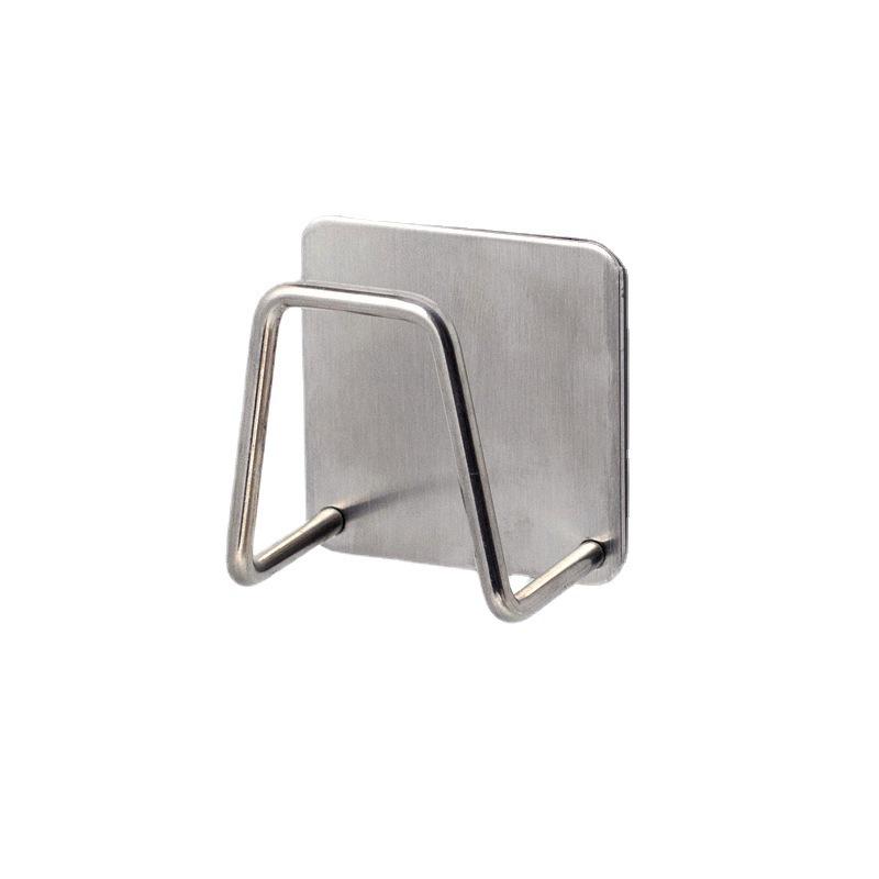 Punch-Free Stainless Steel Sponge Holder - Wall-Mounted Sink Storage Rack