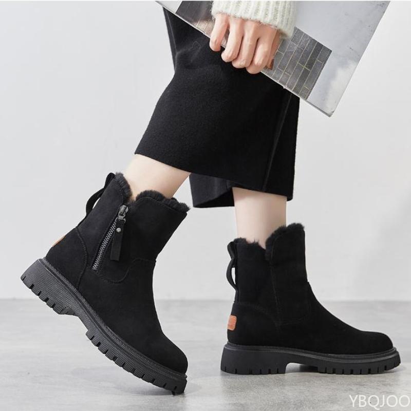 Fashion Snow boots women's winter new style women's shoes warm thick comfortable versatile anti slip cold resistant boots