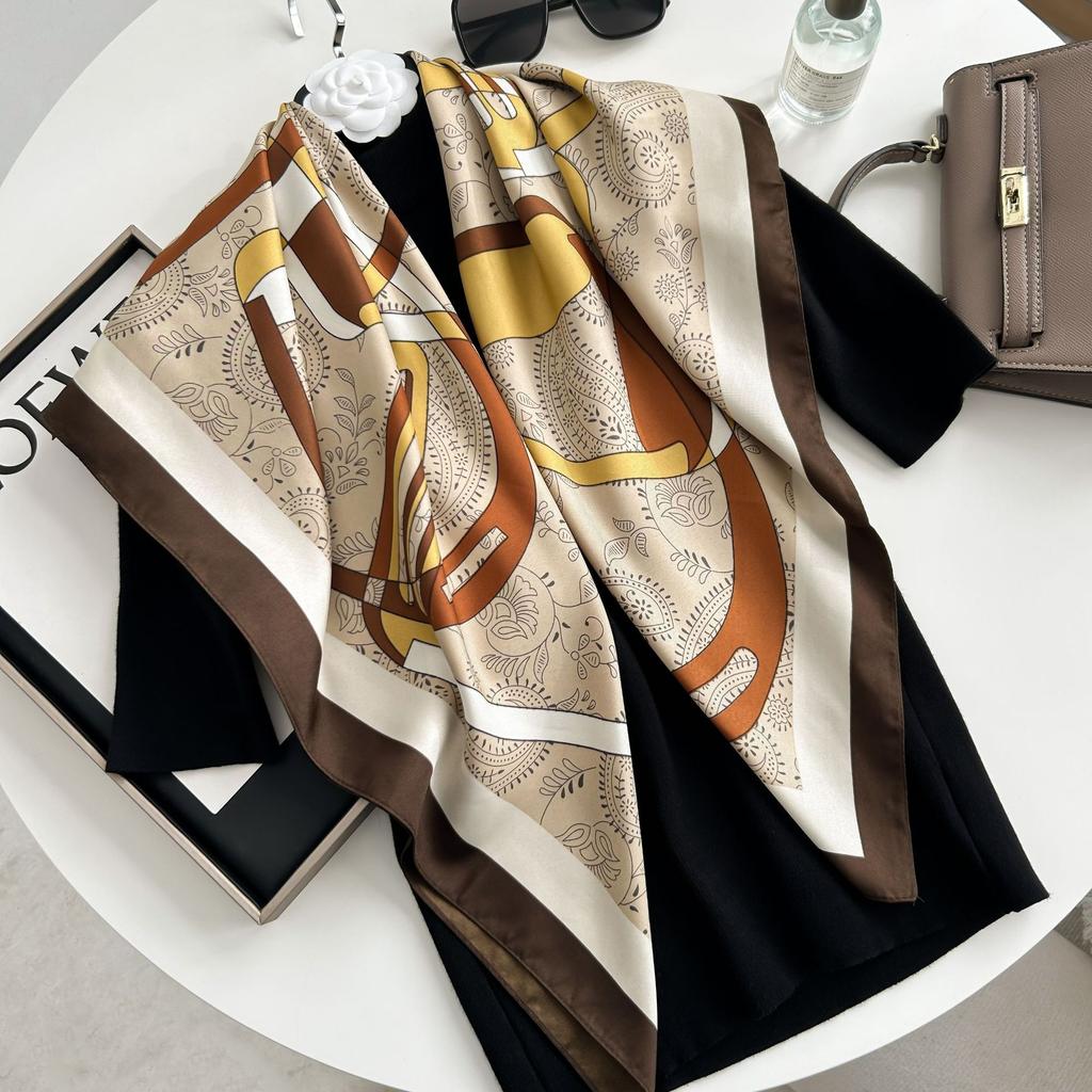 Silk Square Scarves 90 Square Scarves Headscarves Printed Silk Scarves Spot Single Price