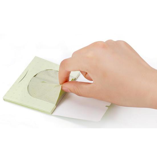 100Pcs Facial Oil Absorbing Paper Plant Fibres Breathable Make up Blotting Sheet
