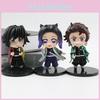 Charming Demon Slayer Tanjiro Nezuko Pvc Figurine Bundle 6-piece 8.5cm Anime Decor