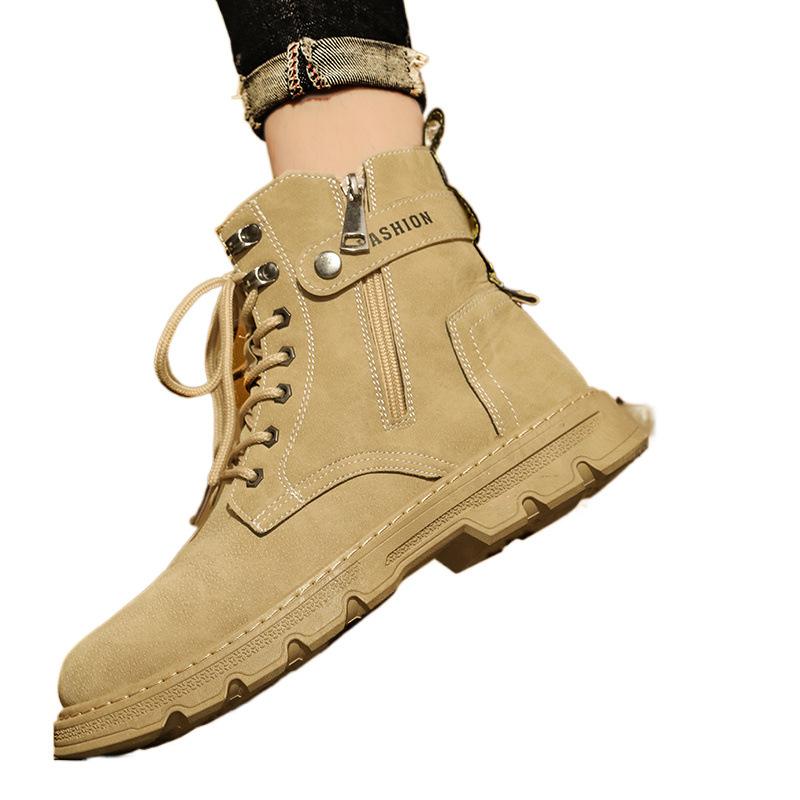 Martin boots high-top autumn and winter retro locomotive rhubarb boots British style heightened winter short boots boots