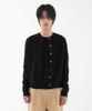 Leondi Fine Merino Wool Round Cardigan - Black