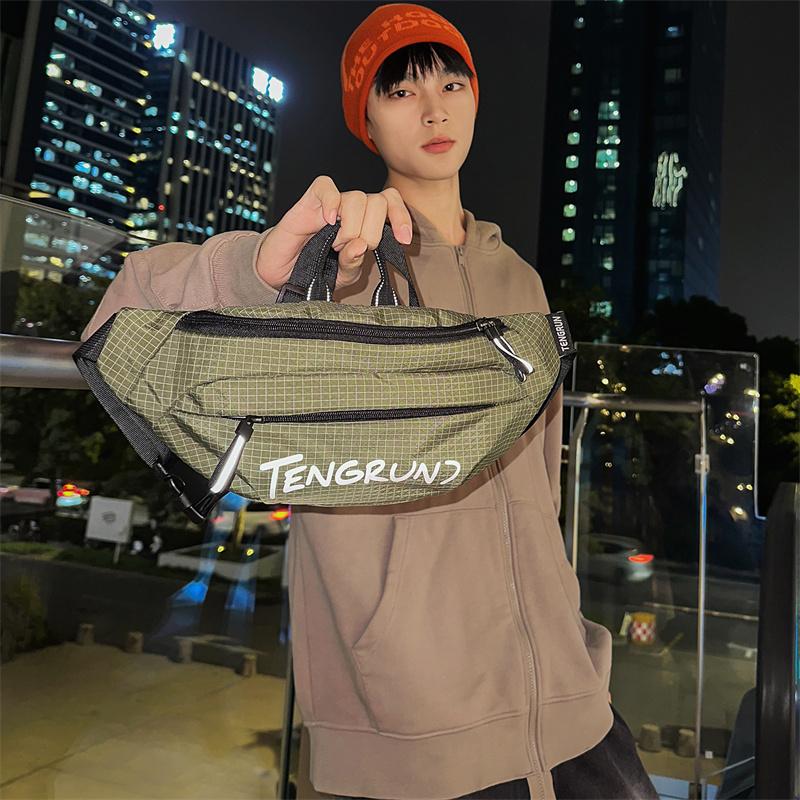 Letter Crossbody Bag Men's Chest Bag Sports Waist Bag Women's Mobile Phone Shoulder Bag