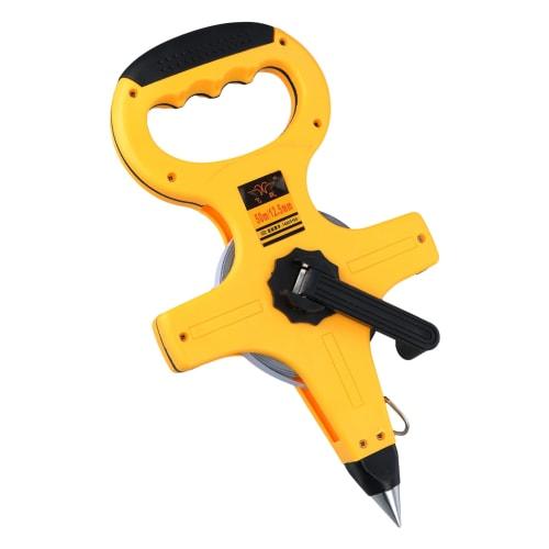 50-meter tape measure, 12.5mm width, for measuring distances, construction, land, and other construction work. Ideal for surveying, athletics, basebal