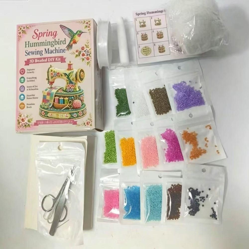 3D Beaded Beaded DIY Kit Spring Hummingbird Design Collector Edition Keepsake for Adults