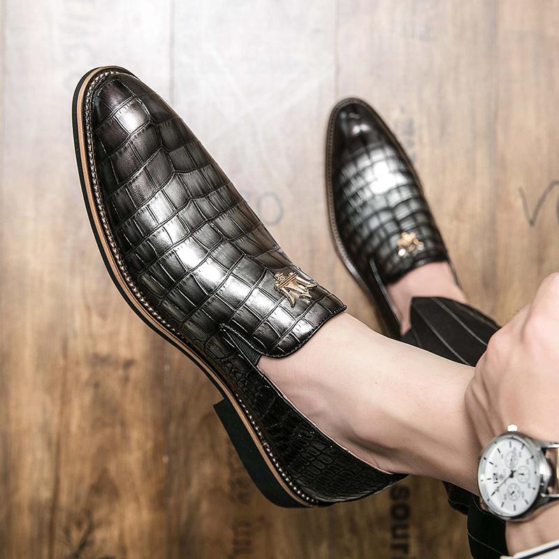 Men's Classic Business Shoe Microfiber Leather Pointed Toe Gentlemen's Dress Office Flats Men Fashion Wedding Party Oxfords Shoe