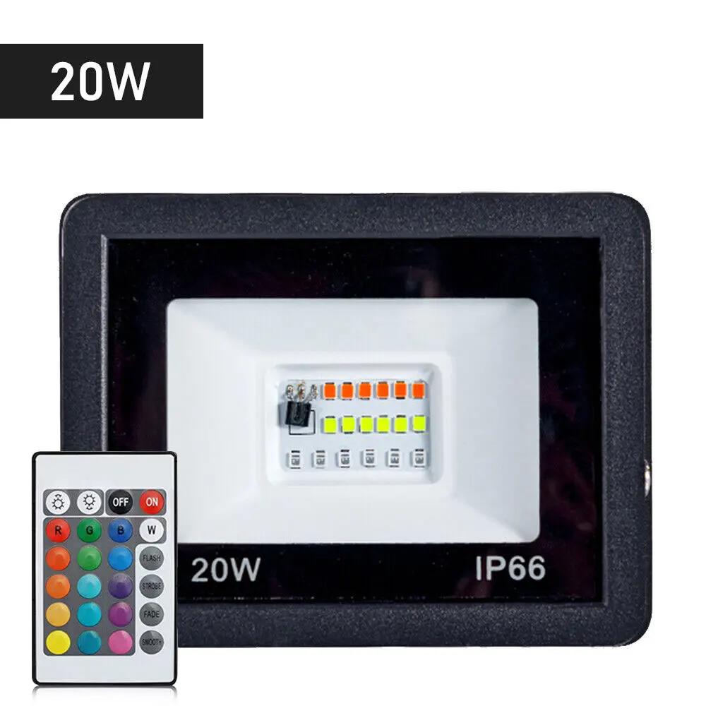 1 STK. 10 W/20 W/30 W/50 W/100 W/150 W/200 W RGB-Projektor mit Fernbedienung