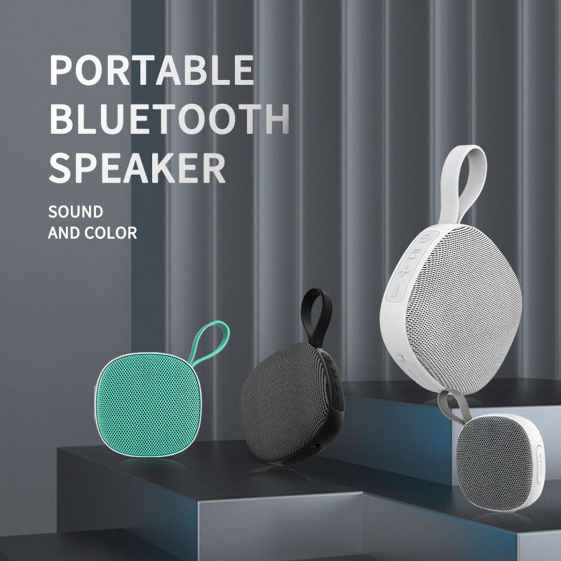 Rockmia EBS-303 5W Mini Portable Speaker Bluetooth 5.0 Fabric Mesh Subwoofer with Magnet Function Waterproof TF Card Player Soundbox Gift