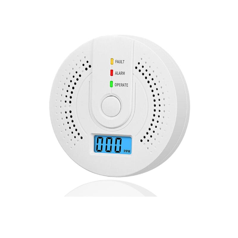 1/2Pack Carbon Monoxide Detectors CO Detectors Battery Powered With Alarm Light Digital Display for Home,Bedroom,Kitchen,Office