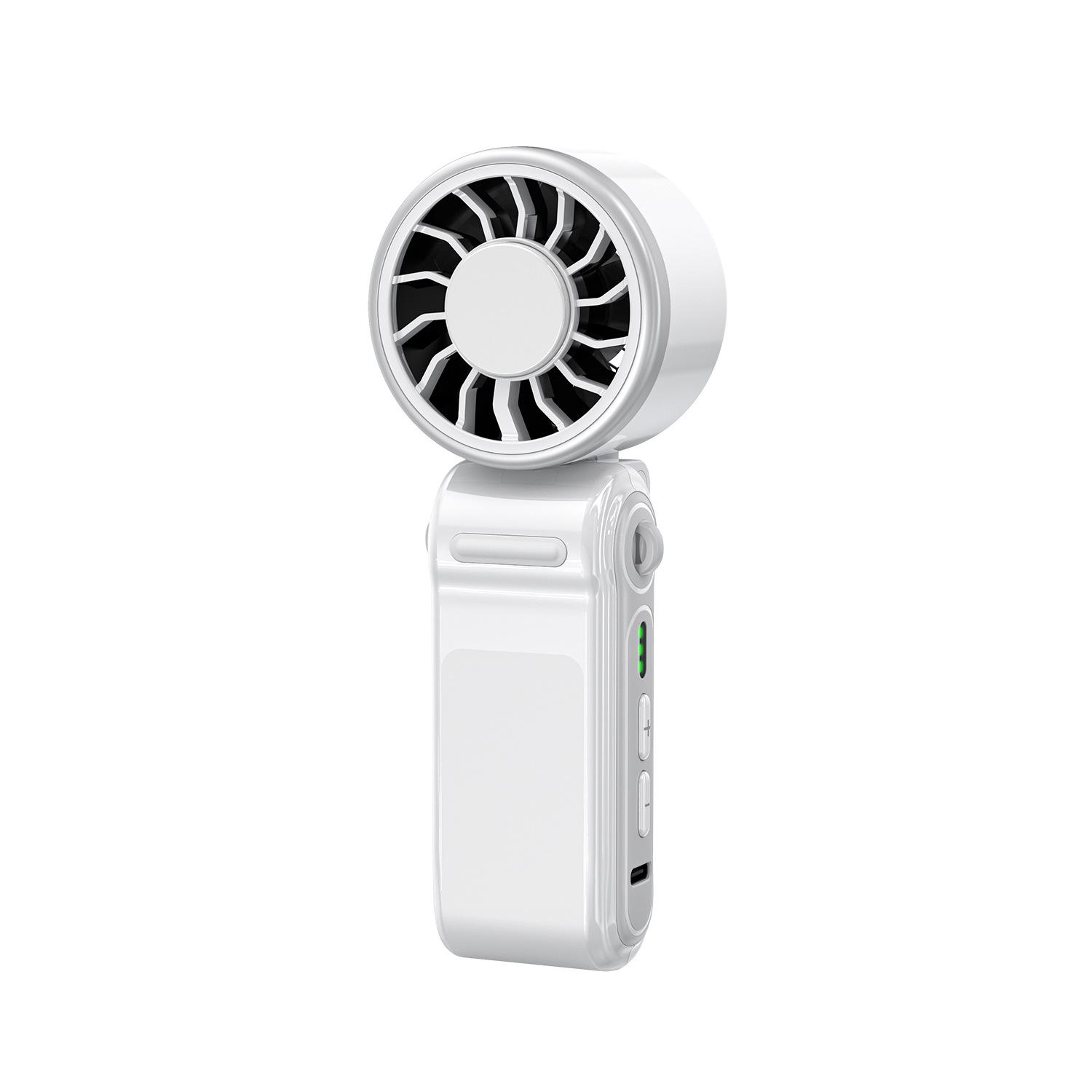 

High-Speed Handheld Neck-Hanging Fan with Anti-slip Stand & Long-lasting Battery - Model N615C 149*57*39mm білий