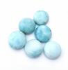 Natural Larimar Round Shape Gemstones - Flat Back Cabochons A Grade for Making Custom Jewelry